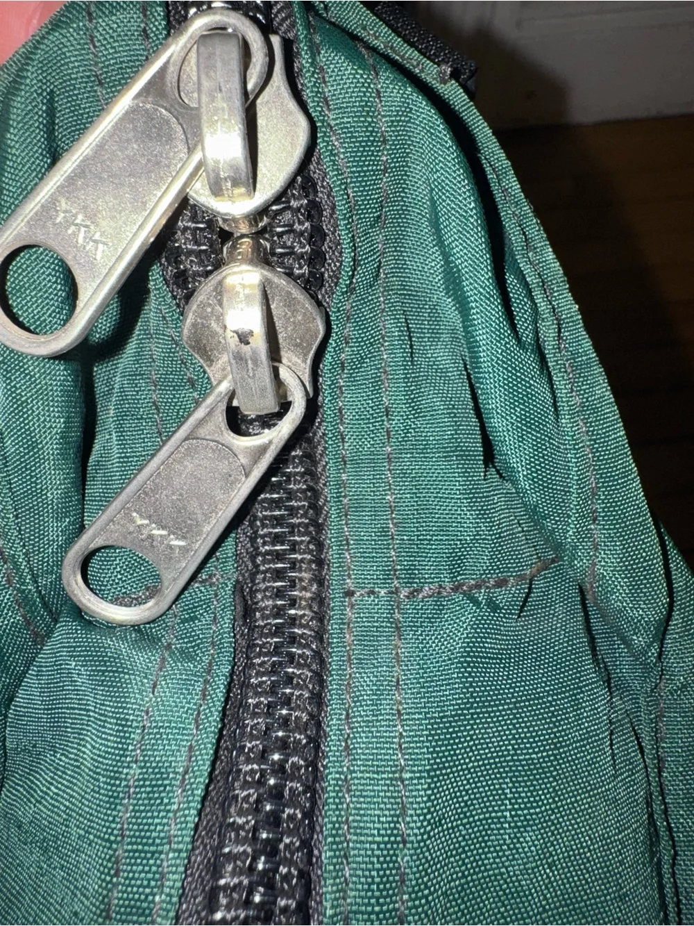 L.L. Bean Green Travel Garment Bag Carry On Suit Bag with Shoulder Strap